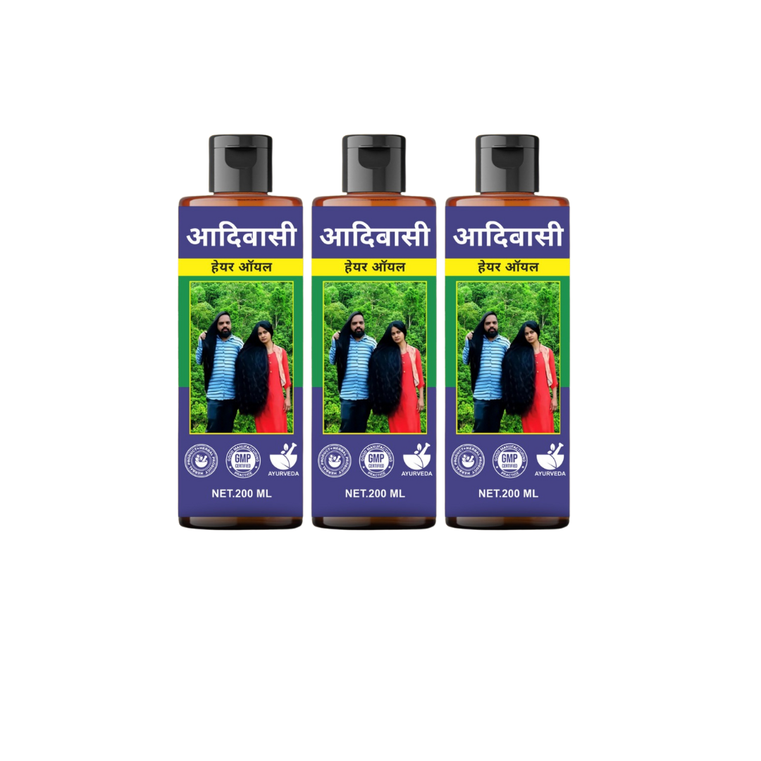Adivasi Hair Oil – Nature’s Premium Care (3 Bottle Combo Pack)