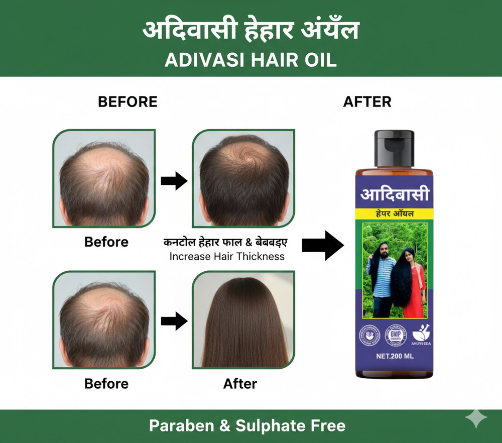 Adivasi Herbal Hair Oil – Pure & Natural Blend combo pack